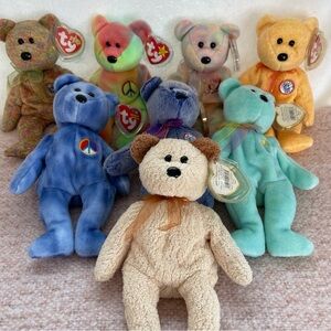 NWT Beanie Baby Bear Lot of 8 vintage